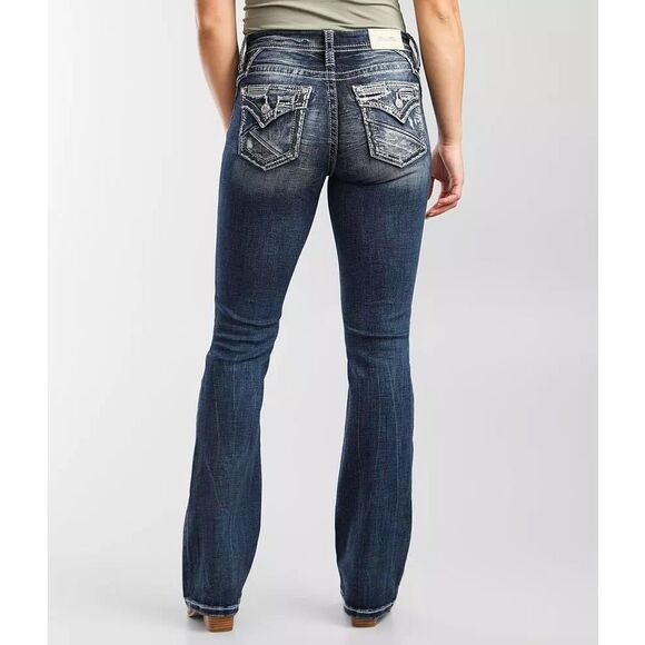 Miss Me Curvy Boot Jeans Women E3705VB2R k1129 size 30 NEW - Picture 3 of 13